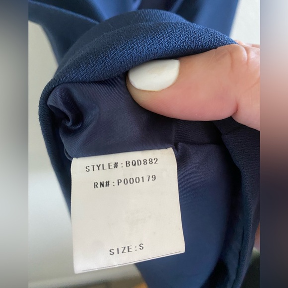 Blaque Label Women Sleeveless A-Line Dress Navy Blue Size Small - Picture 8 of 9